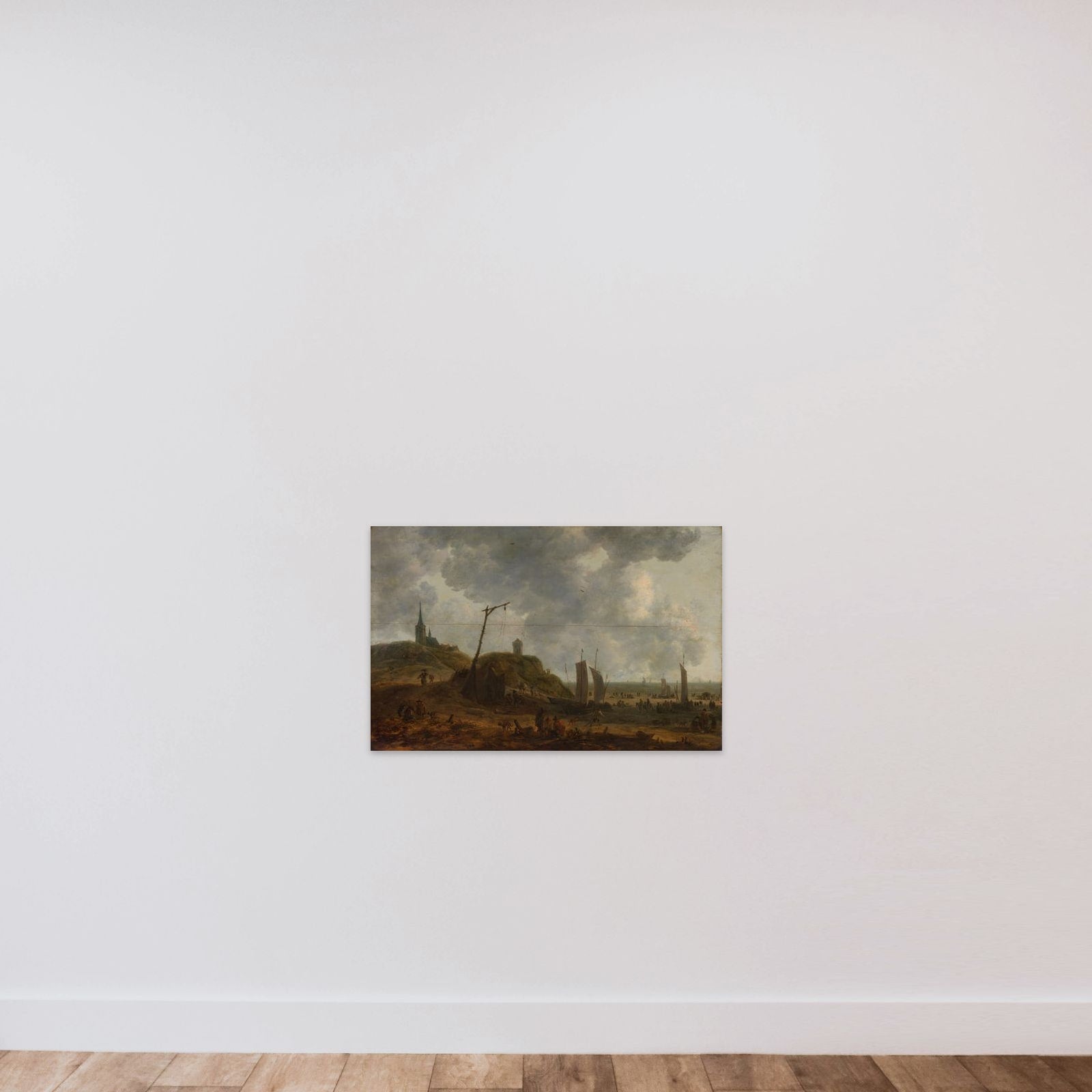 The Beach at Katwijk unframed — shown to scale