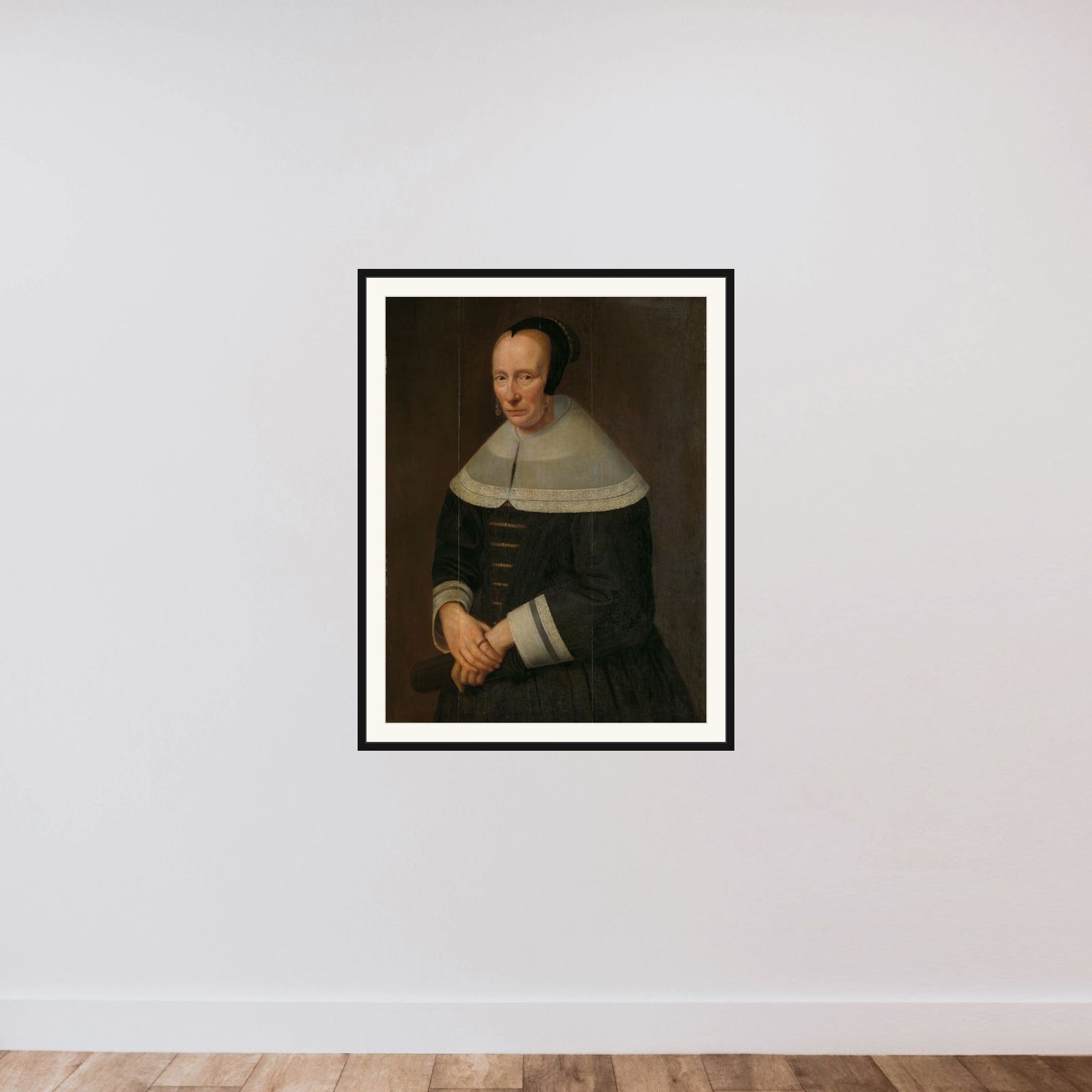 Portrait of a Woman framed — shown to scale