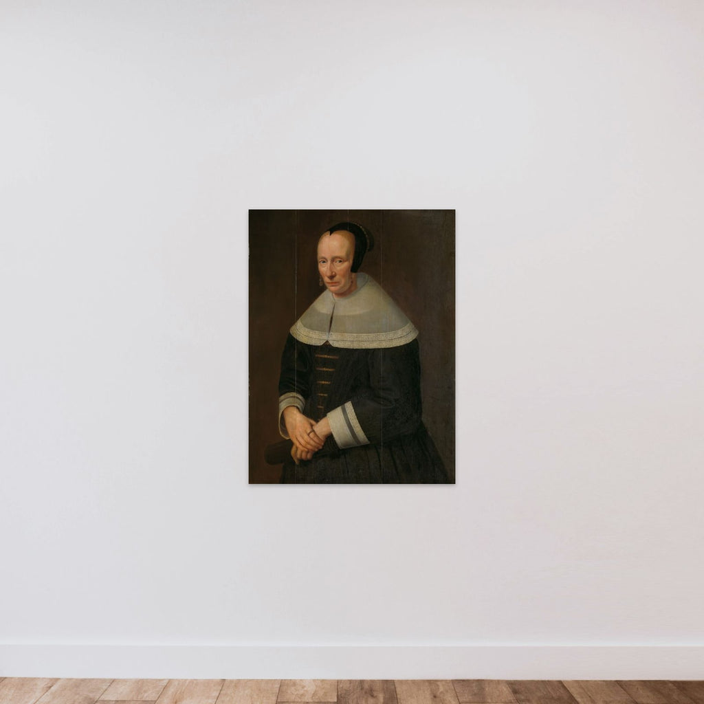 Portrait of a Woman unframed — shown to scale