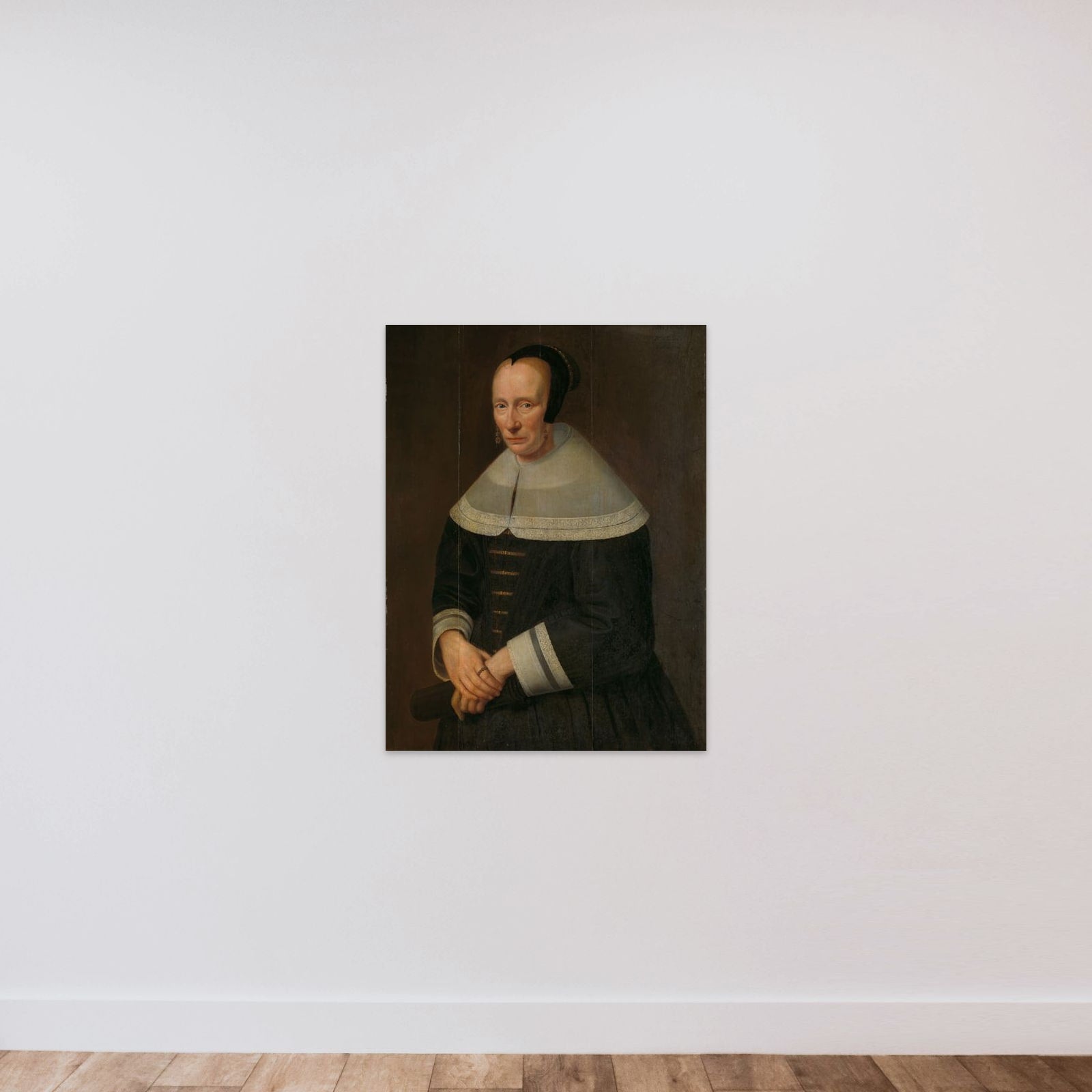 Portrait of a Woman unframed — shown to scale