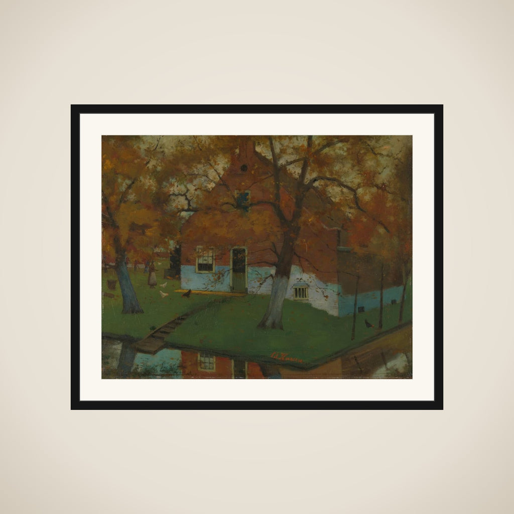 Farm in the Province of North Holland framed