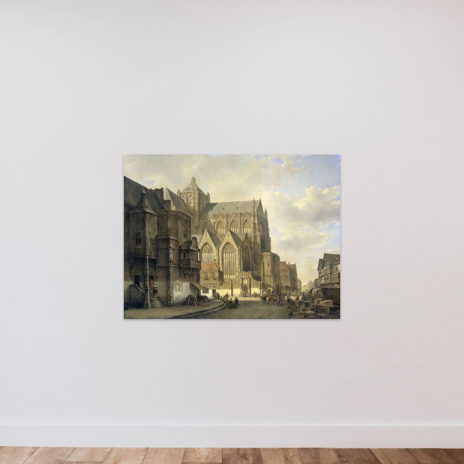 View in a Town unframed — shown to scale