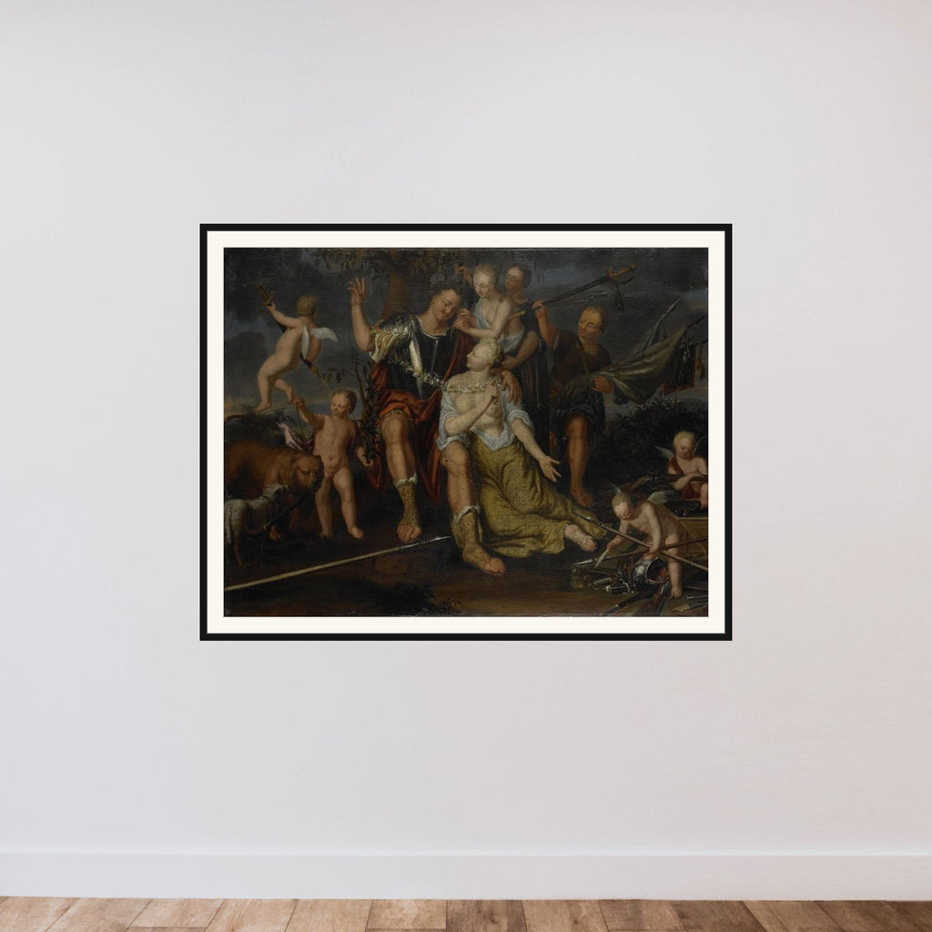 Allegory of Peace framed — shown to scale