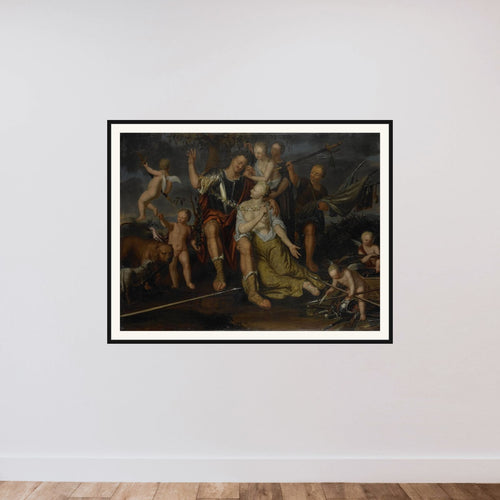 Allegory of Peace framed — shown to scale