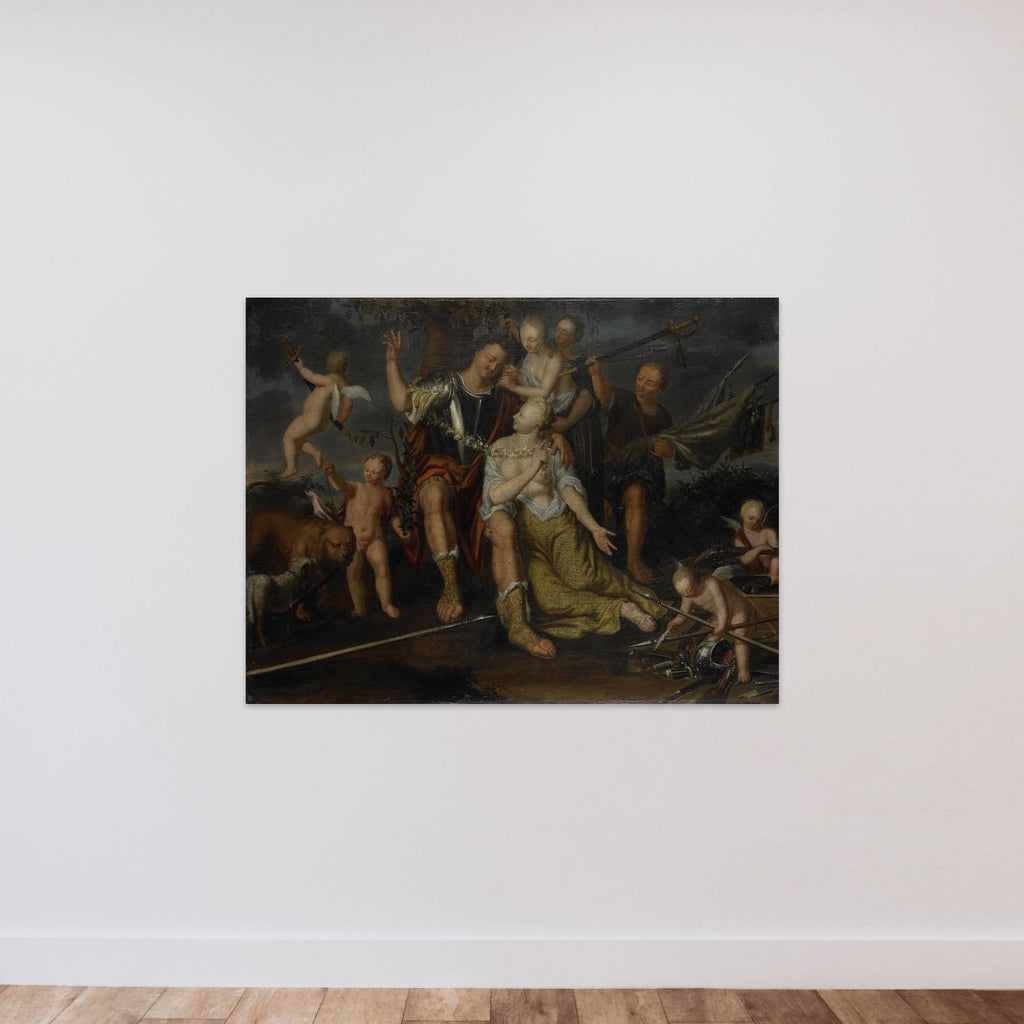 Allegory of Peace unframed — shown to scale