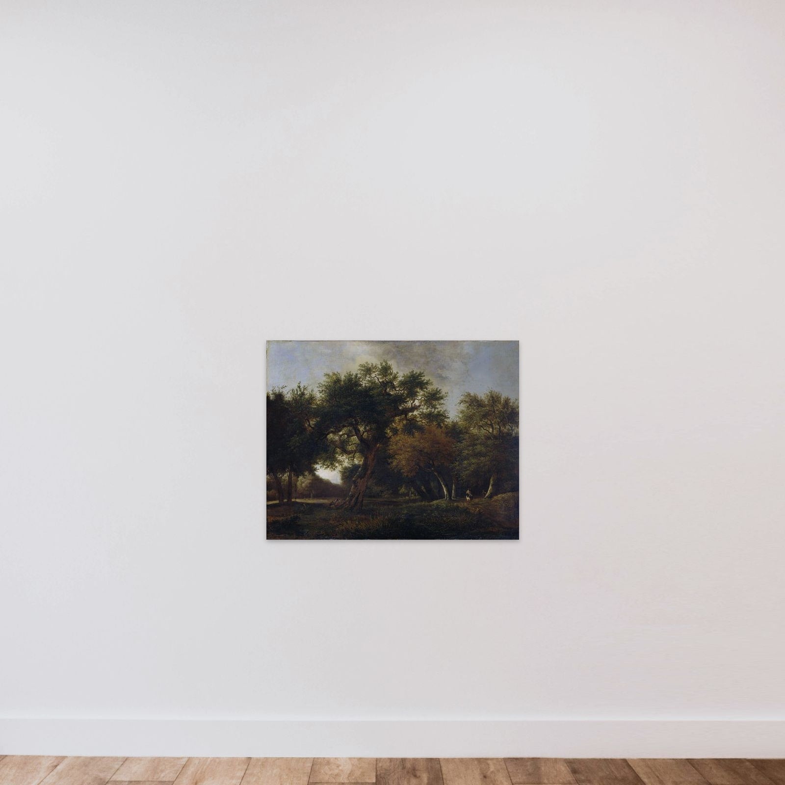 View in the Woods unframed — shown to scale