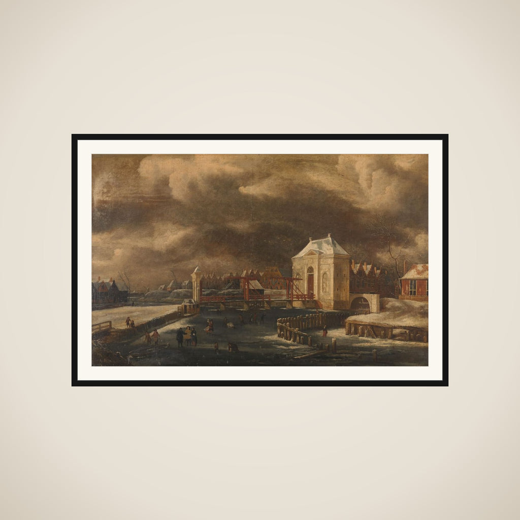 The Heiligewegspoort, Amsterdam, in Winter framed