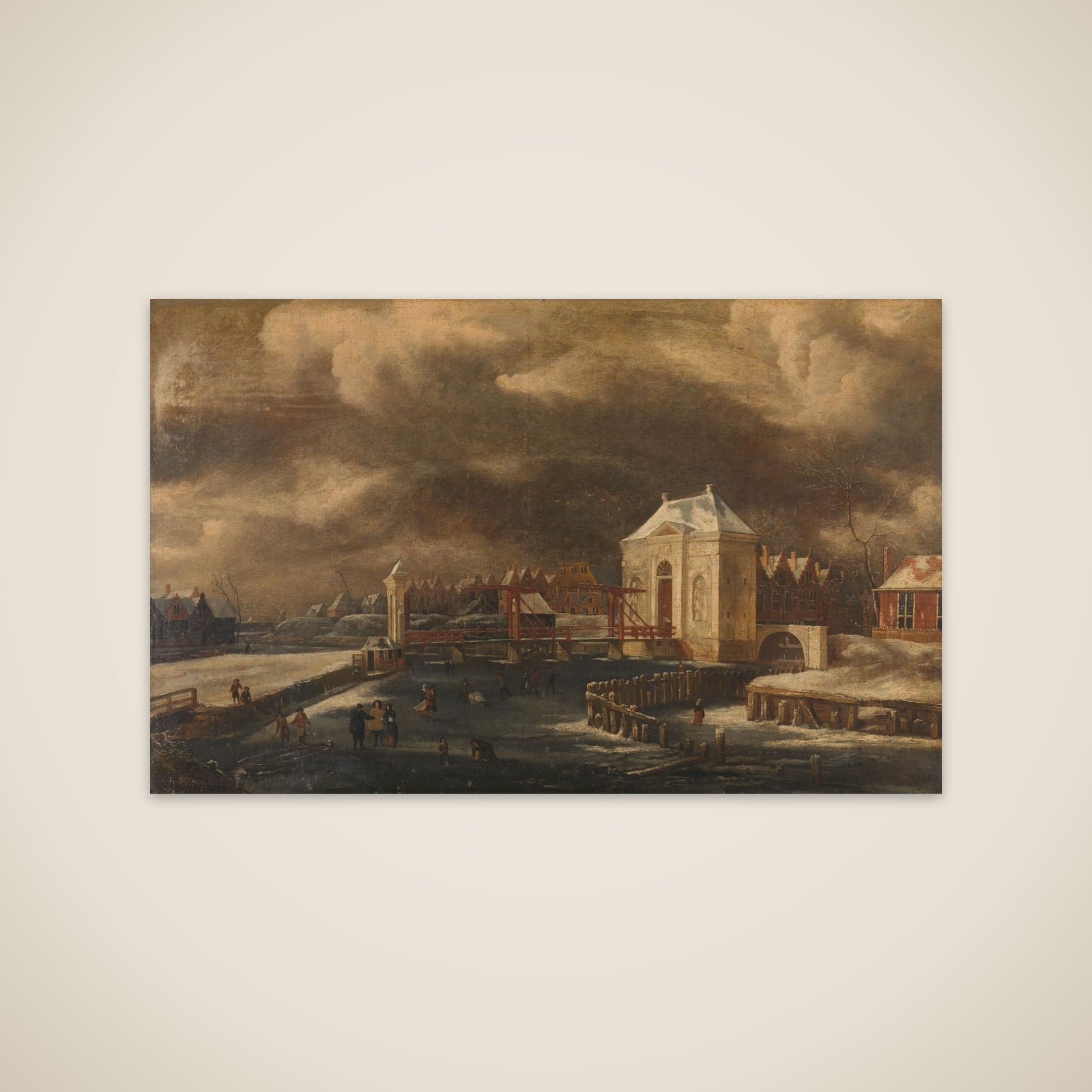 The Heiligewegspoort, Amsterdam, in Winter unframed print