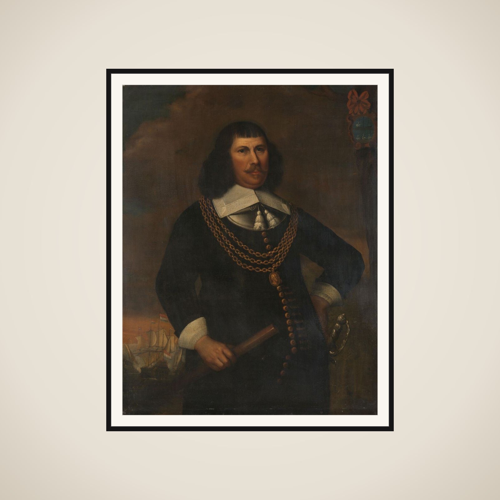 Pieter Florisz (ca. 1605-58), Vice-Admiral of the Northern District framed