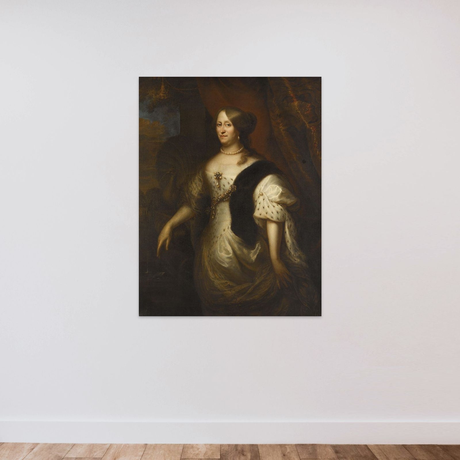 Cornelia Teding van Berkhout (1614-80), Wife of Maerten Harpertsz Tromp unframed — shown to scale