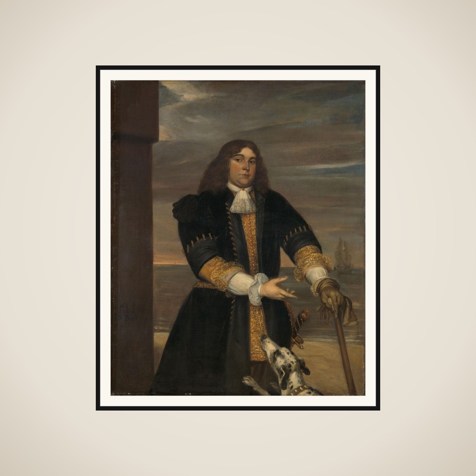 Jan van Gelder (1647-73), Naval Captain, Stepson of Michiel Adriaensz de Ruyter framed