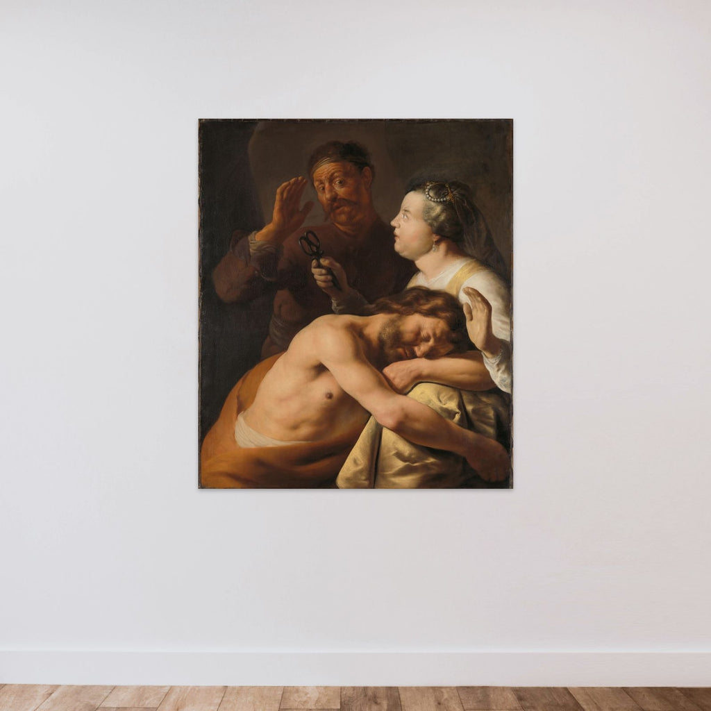 Samson and Delilah unframed — shown to scale