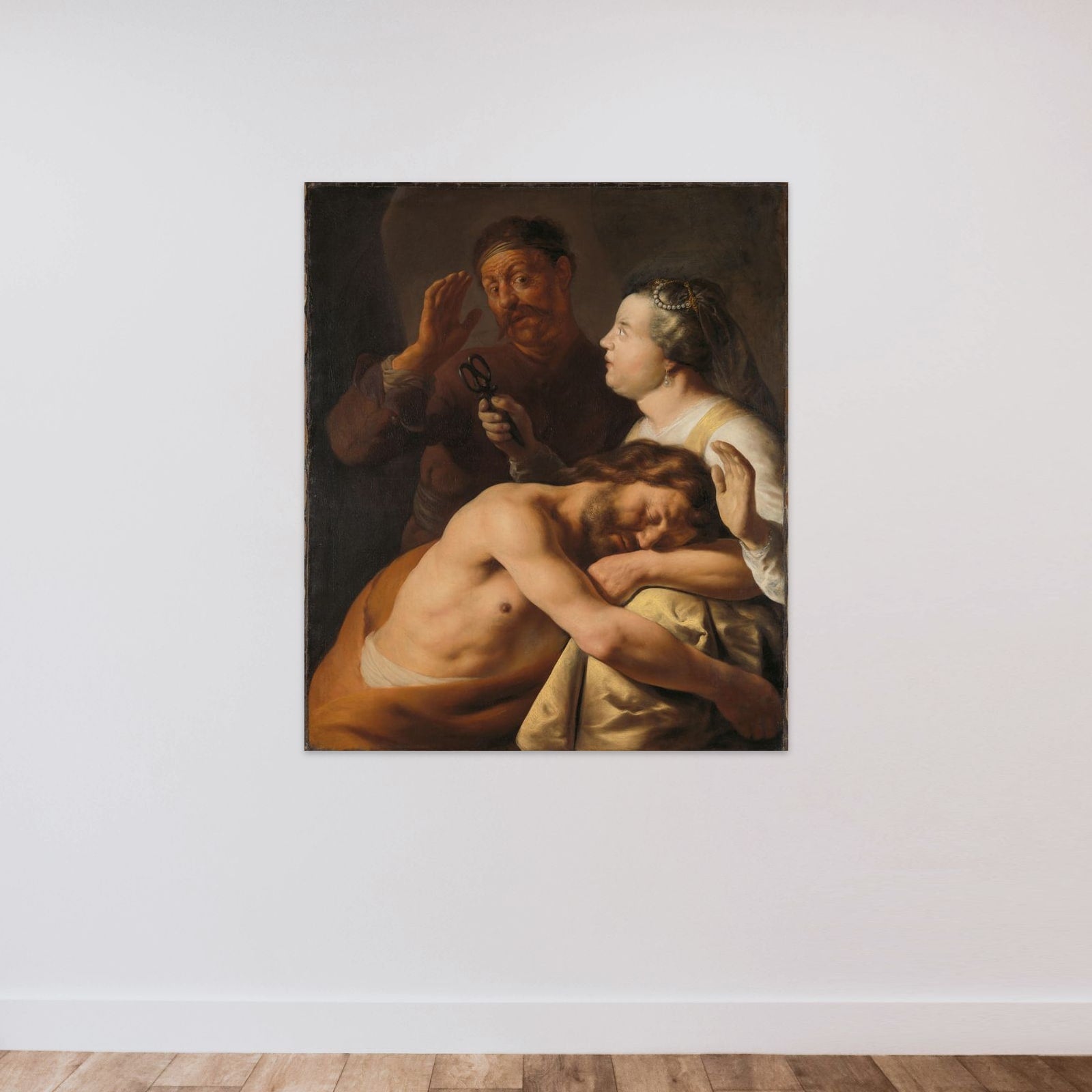 Samson and Delilah unframed — shown to scale