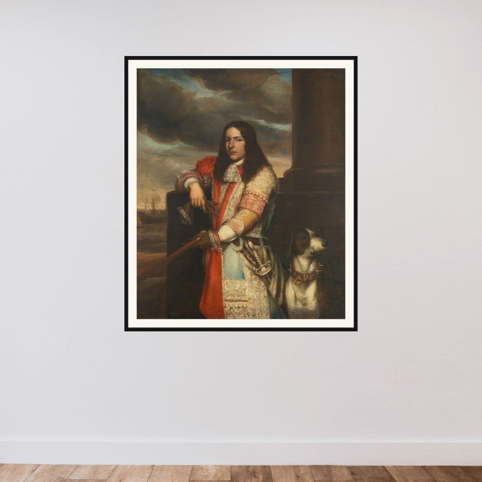 Engel de Ruyter (1649-83), Vice Admiral, Son of Michiel Adriaensz de Ruyter framed — shown to scale