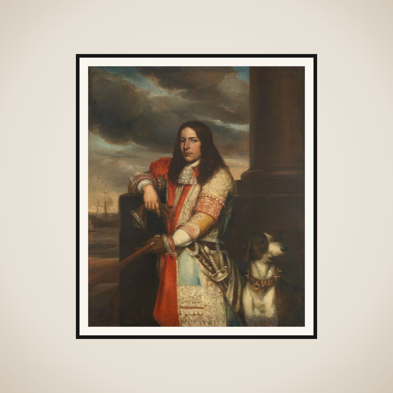 Engel de Ruyter (1649-83), Vice Admiral, Son of Michiel Adriaensz de Ruyter framed