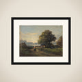 Landscape with Farmhouses framed