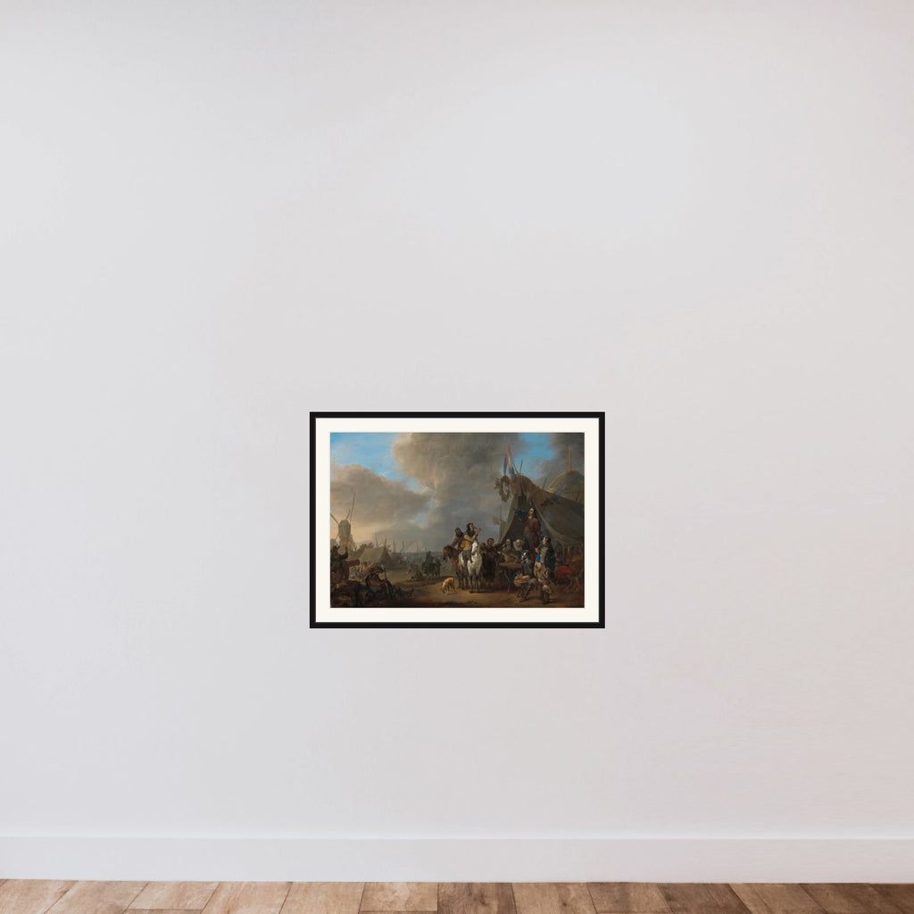 Army Camp framed — shown to scale