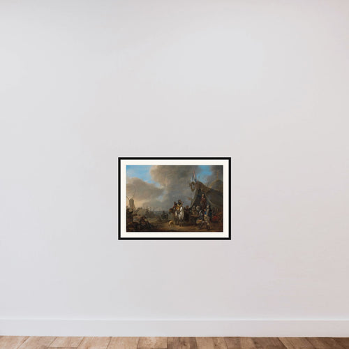 Army Camp framed — shown to scale