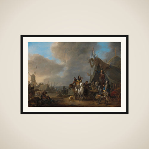 Army Camp framed