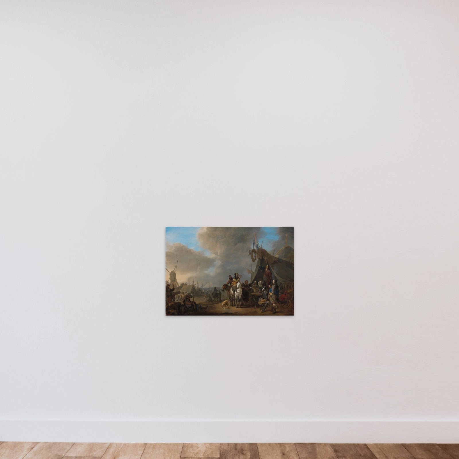 Army Camp unframed — shown to scale