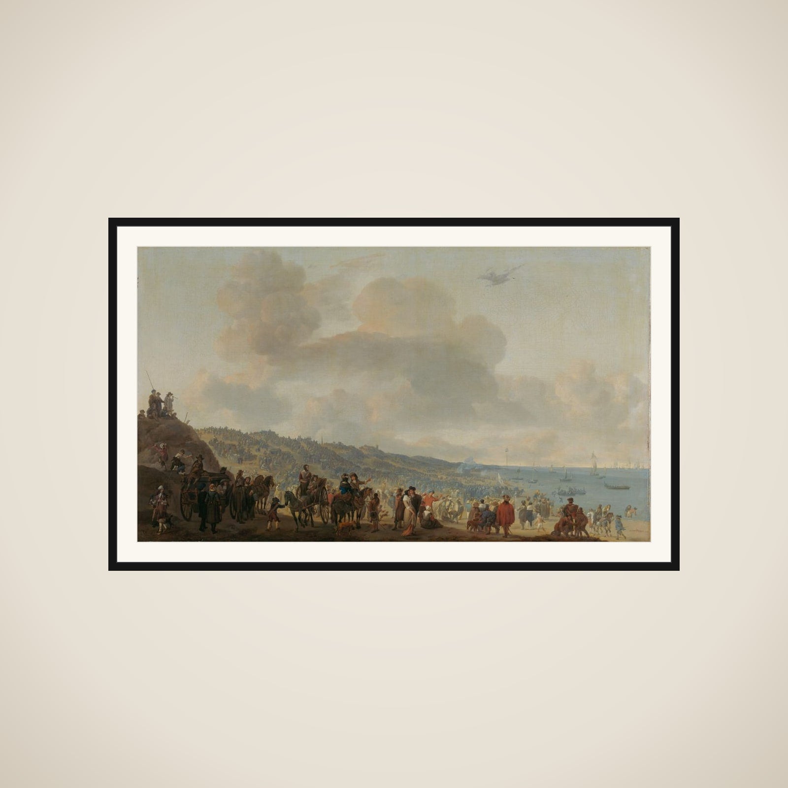 The Departure of Charles II of England from Scheveningen, 2 June 1660 framed