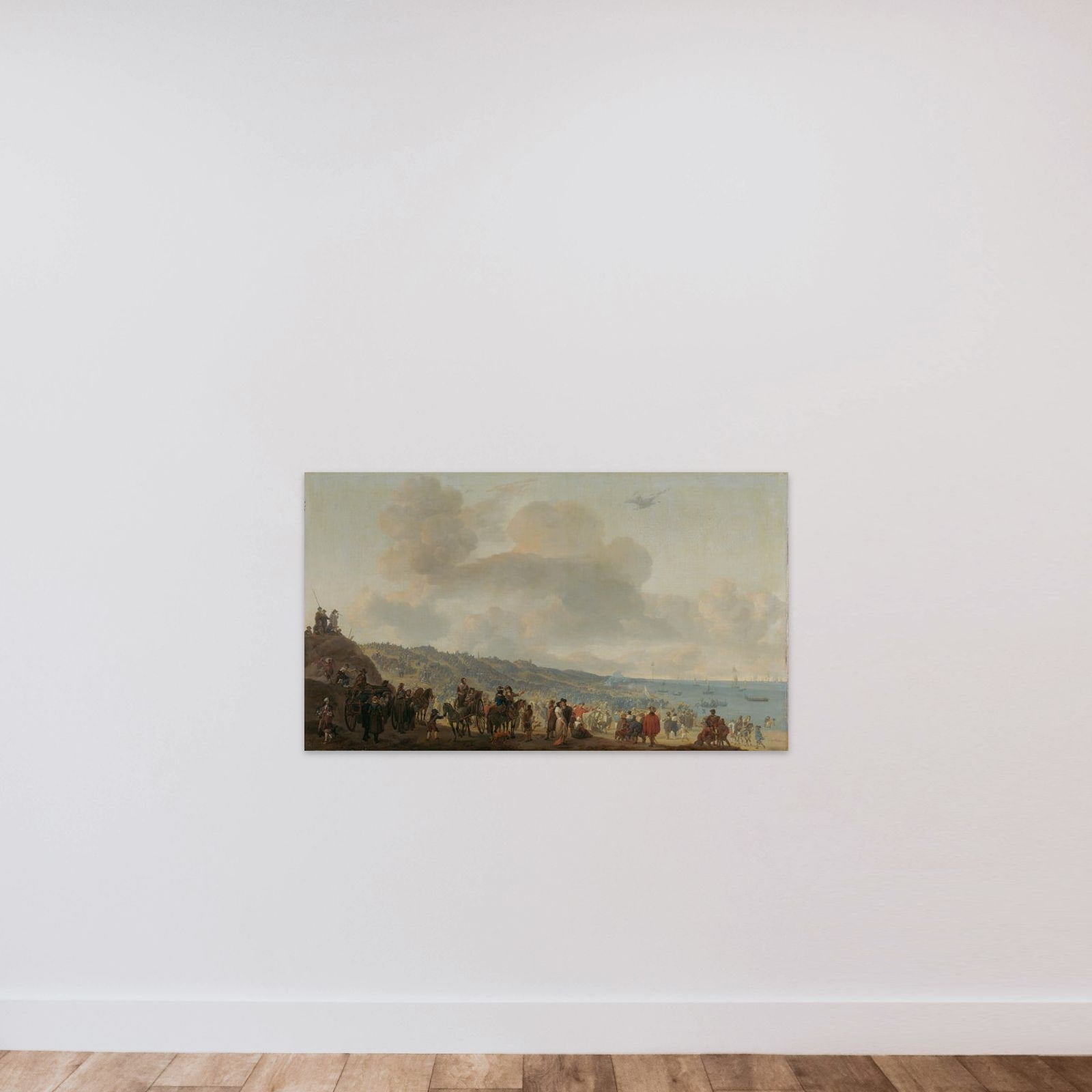 The Departure of Charles II of England from Scheveningen, 2 June 1660 unframed — shown to scale