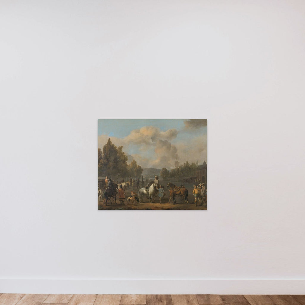 The Riding School unframed — shown to scale