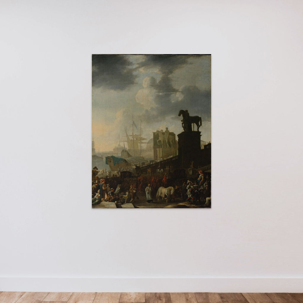 The Climbing of the Capitol with the Grey Horse of the Newly Elected Pope unframed — shown to scale