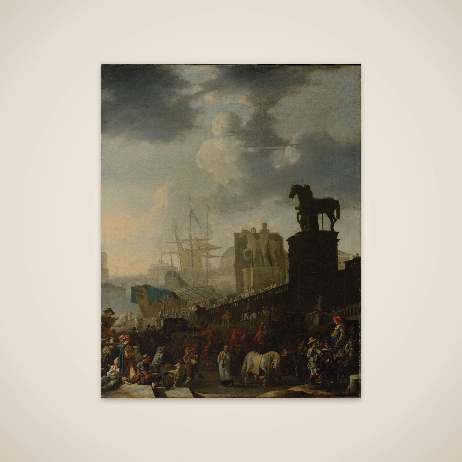 The Climbing of the Capitol with the Grey Horse of the Newly Elected Pope unframed print