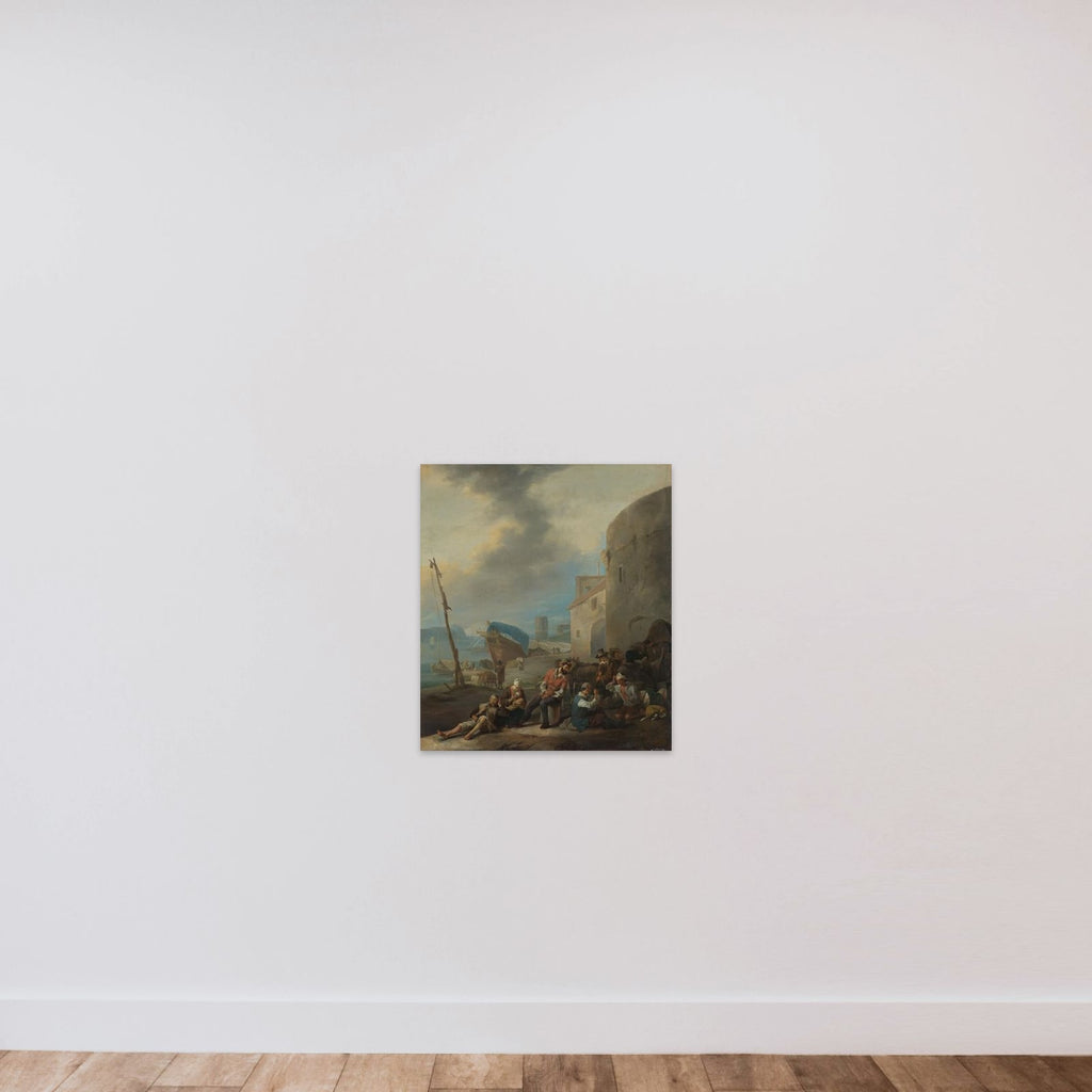 Italian Harbor unframed — shown to scale