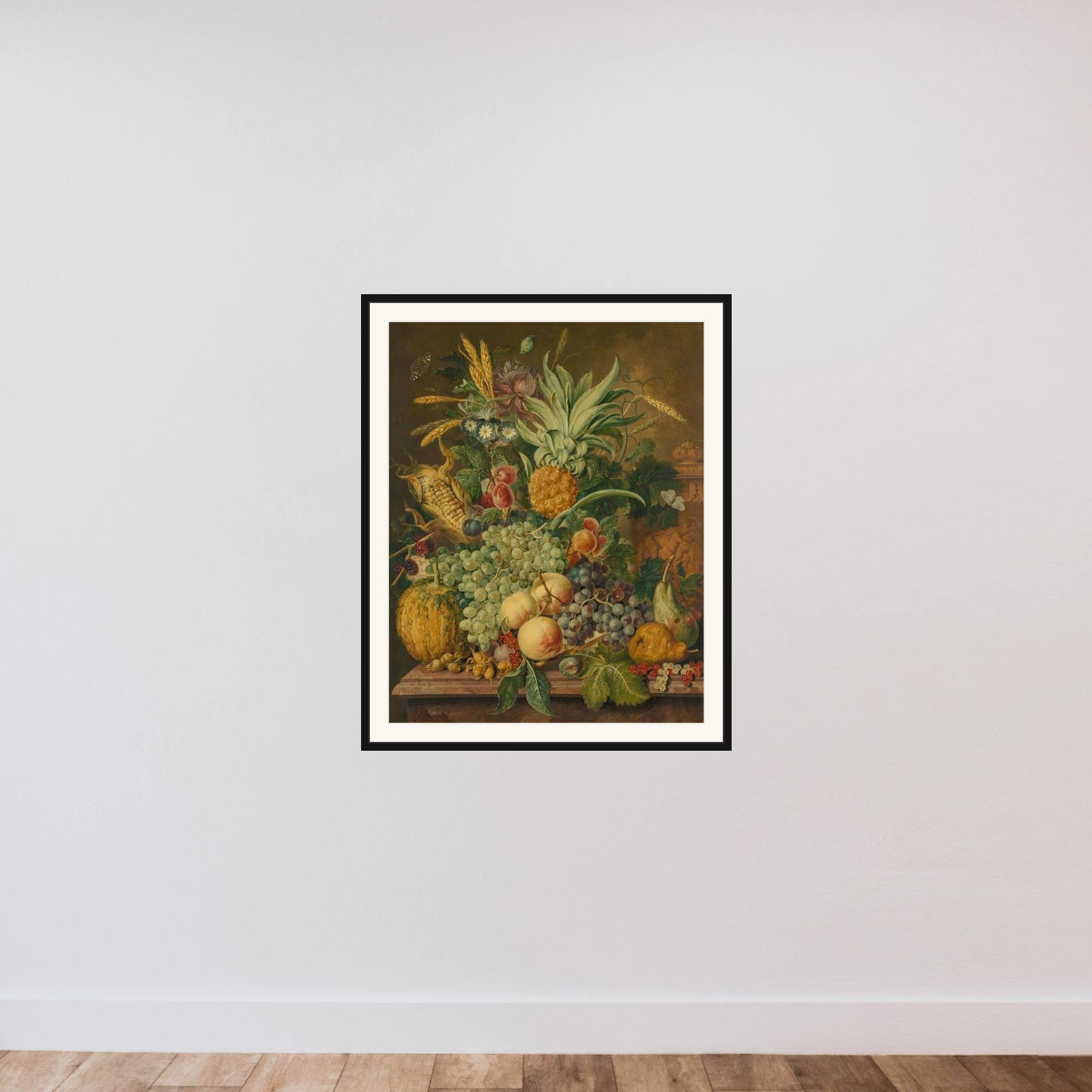 Still Life with Fruit framed — shown to scale