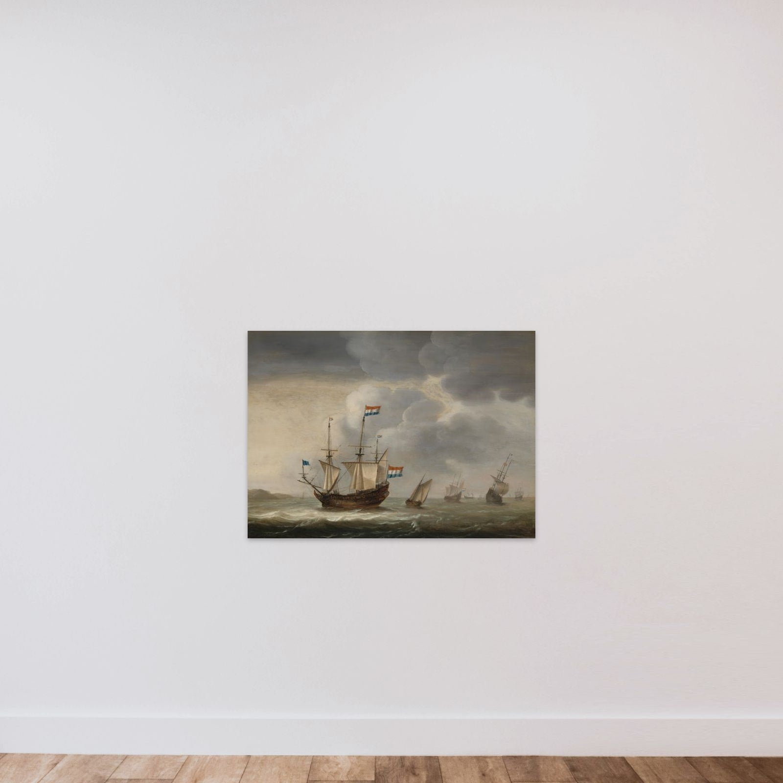 Ships off the Coast unframed — shown to scale