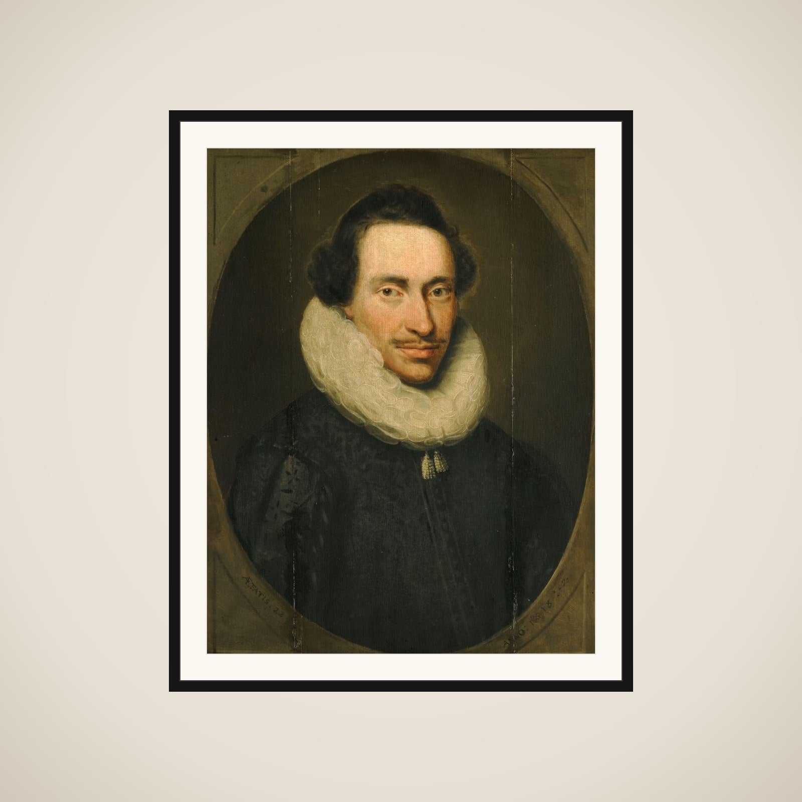 Portrait of Philippe le Mire (1596-?) framed