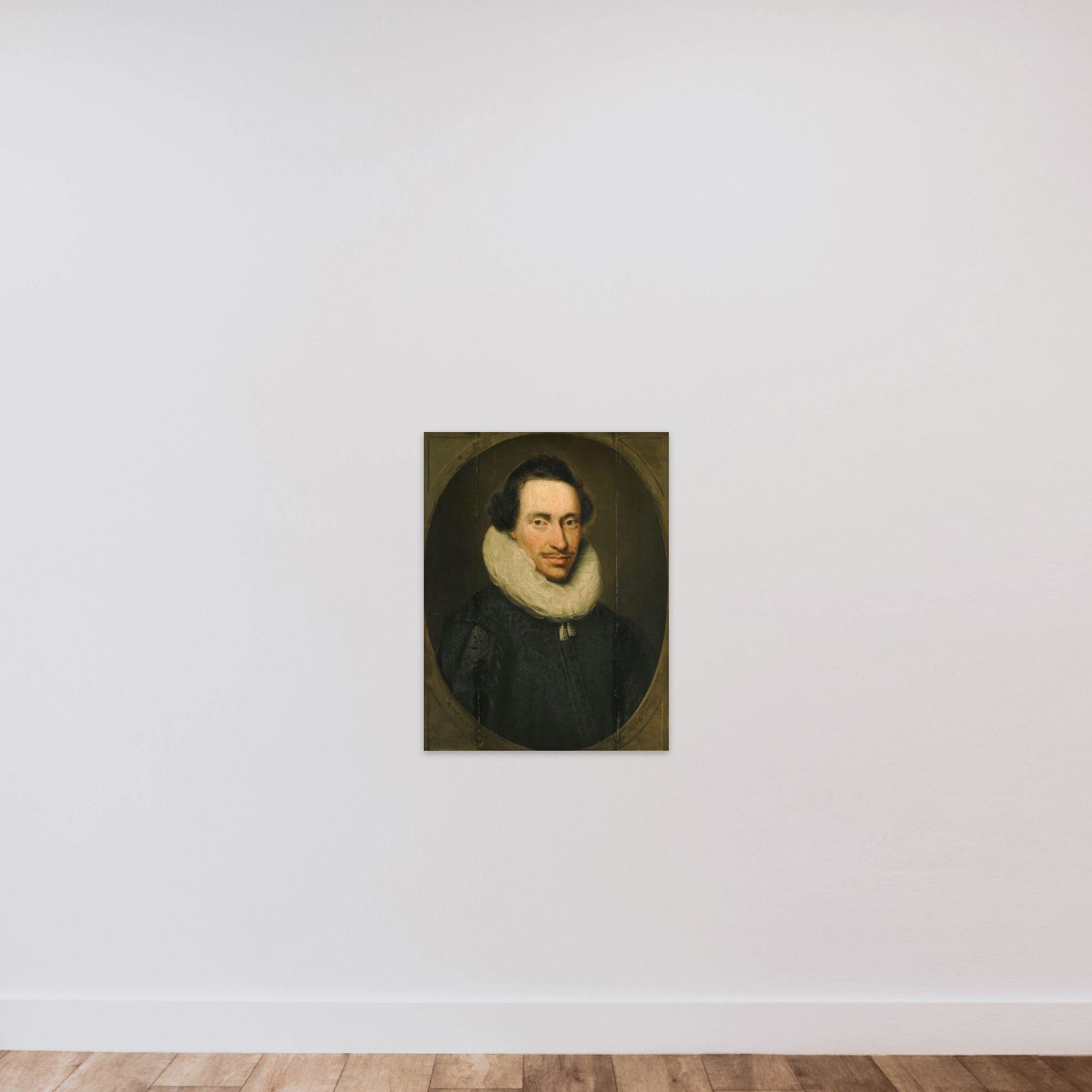 Portrait of Philippe le Mire (1596-?) unframed — shown to scale