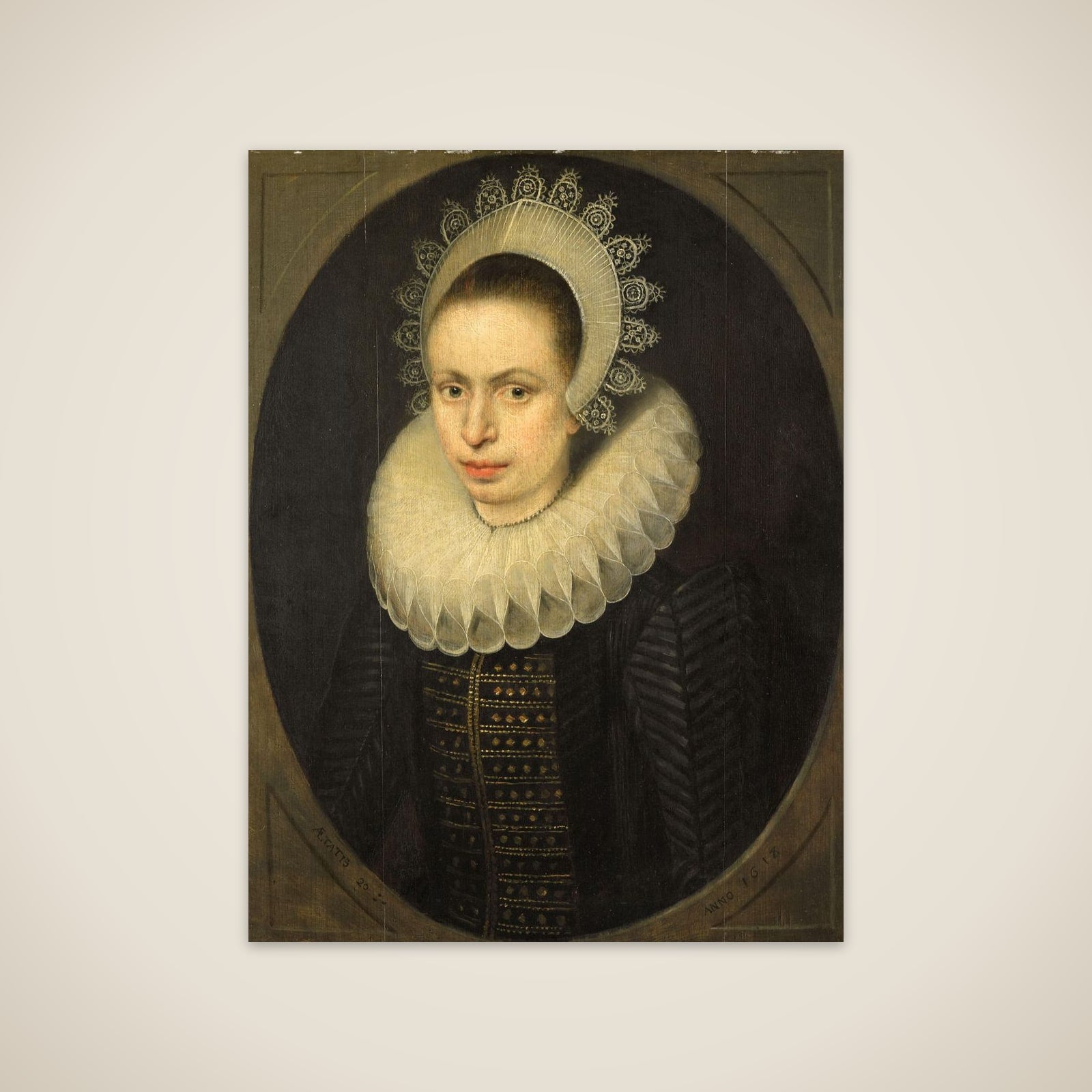 Portrait of Antoinette Walleran (1598-?) unframed print