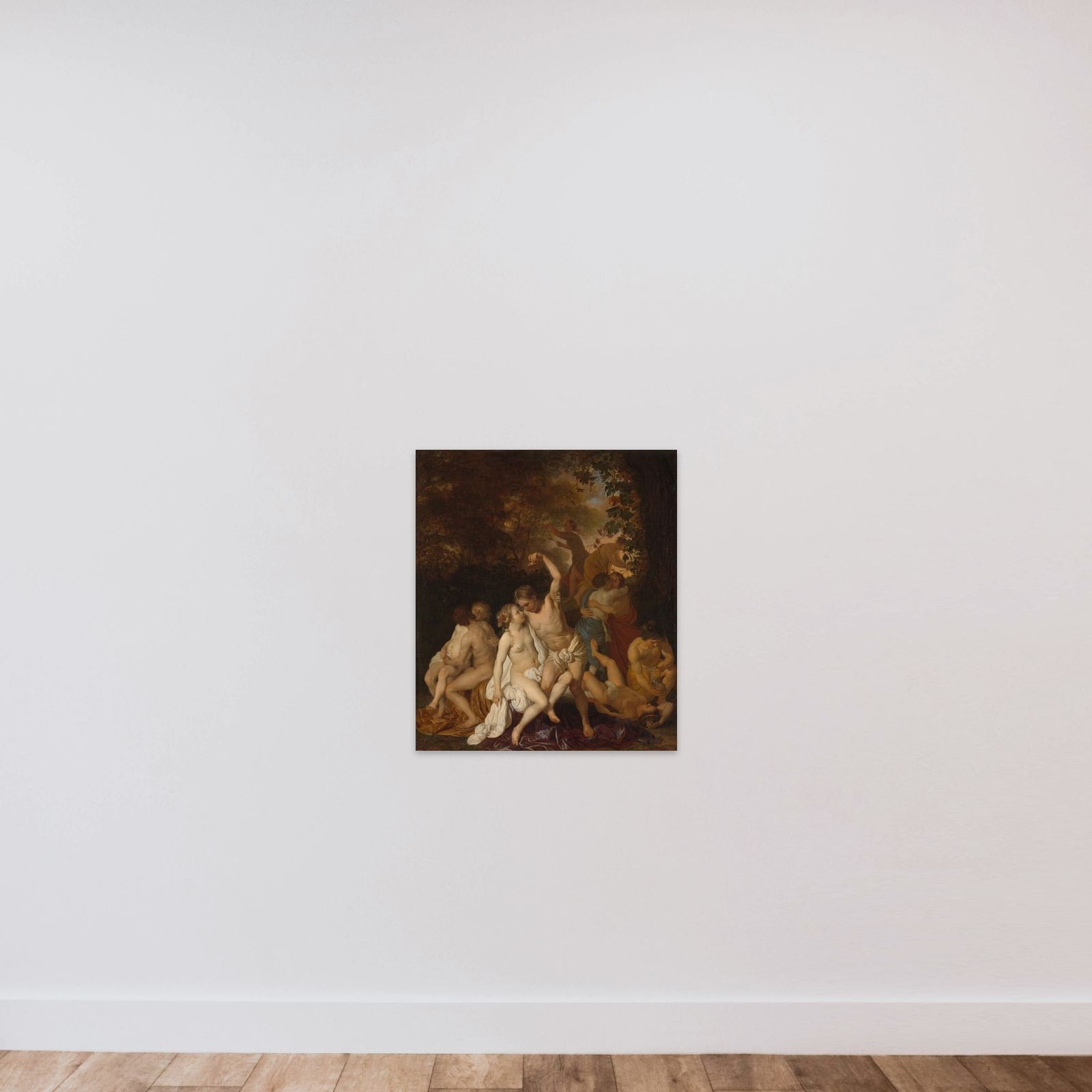 Bacchanal unframed — shown to scale