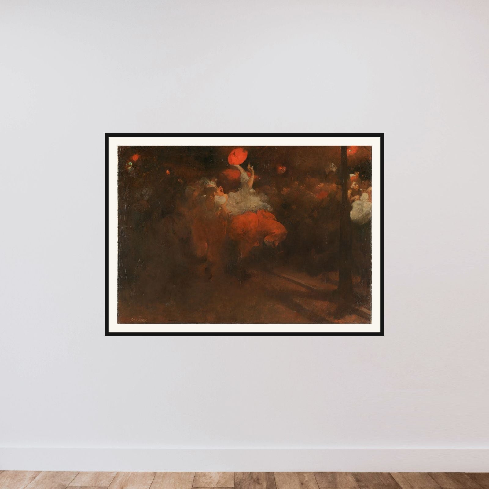 Orange Festival framed — shown to scale