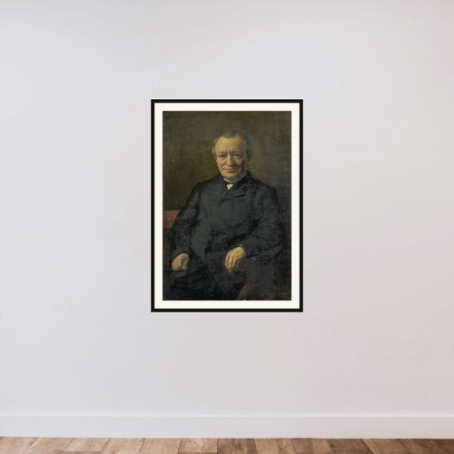 Anthonie Gerardus van der Hout (1820-92) framed — shown to scale