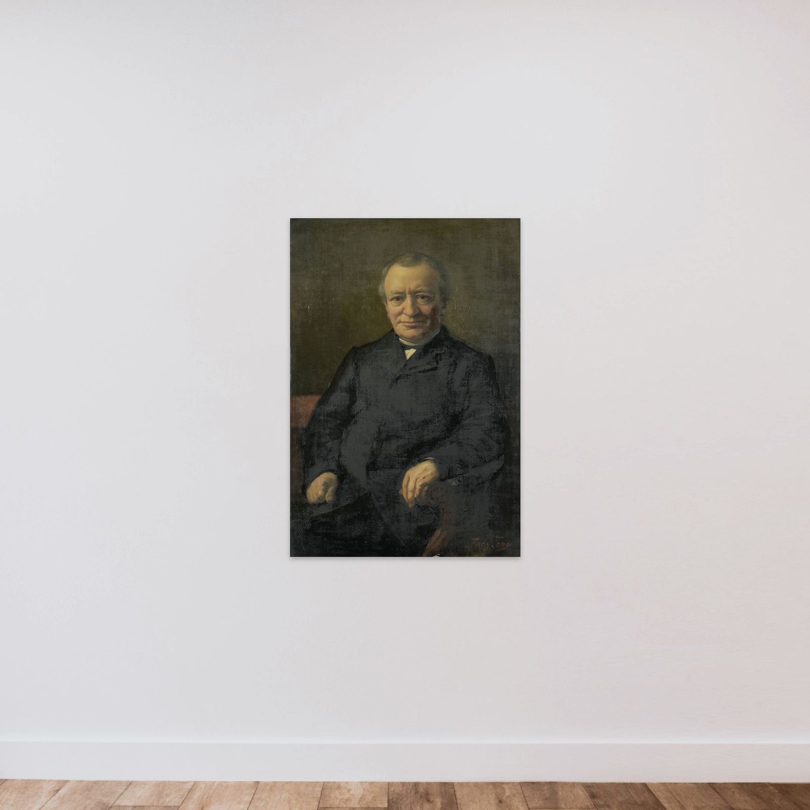 Anthonie Gerardus van der Hout (1820-92) unframed — shown to scale