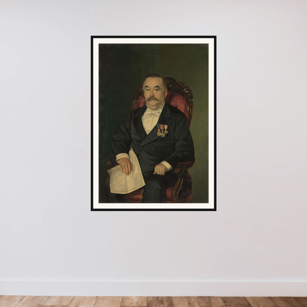 Johan François Adriaan Cateau van Rosevelt (1823-91). Chef van het Bouwdepartement en Agent-generaal van de Immigratie in Suriname framed — shown to scale