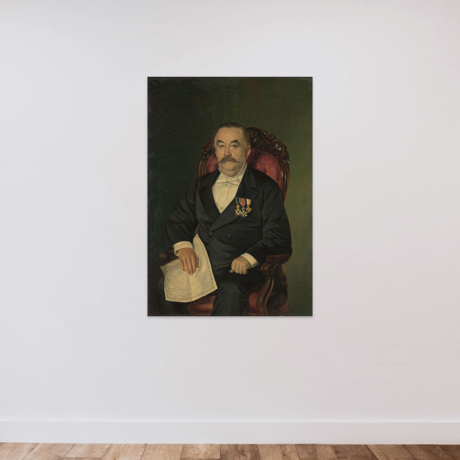Johan François Adriaan Cateau van Rosevelt (1823-91). Chef van het Bouwdepartement en Agent-generaal van de Immigratie in Suriname unframed — shown to scale