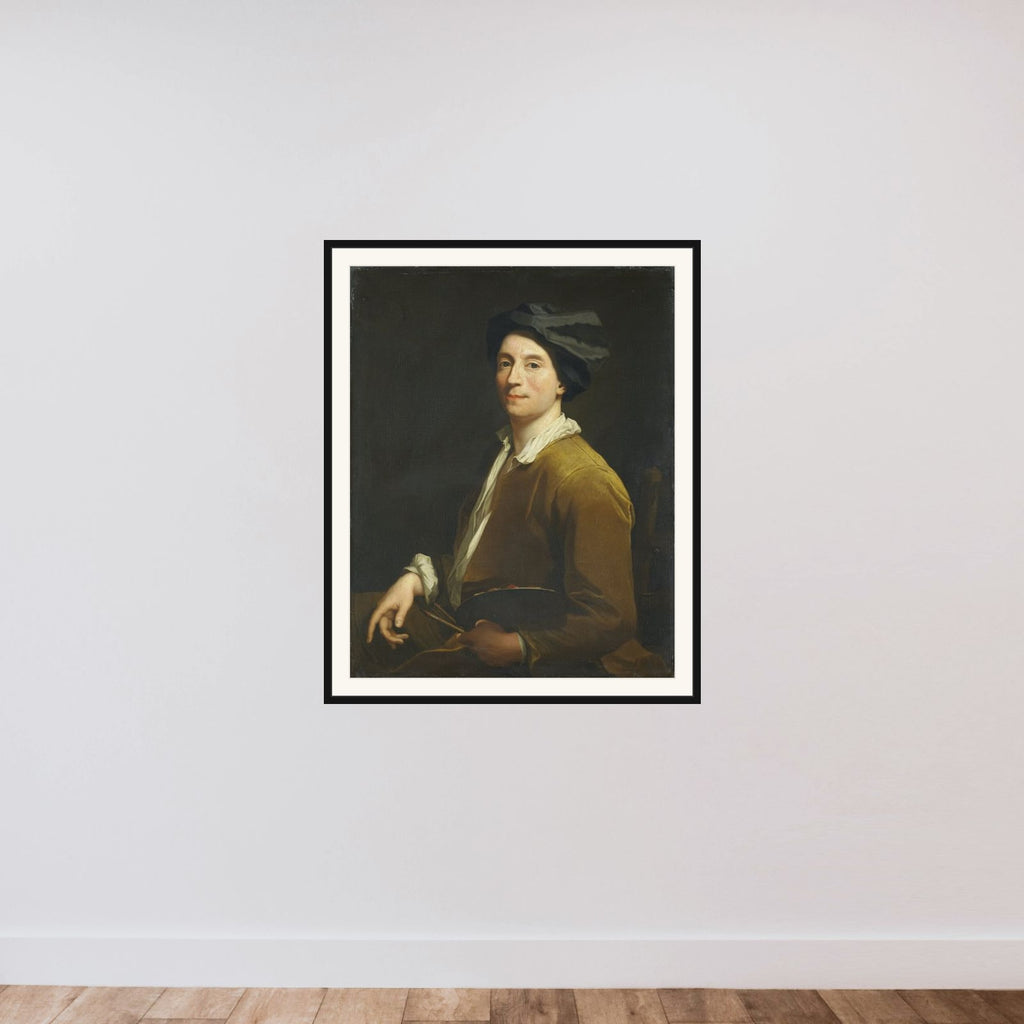 Portrait of a Painter, probably a Self Portrait framed — shown to scale