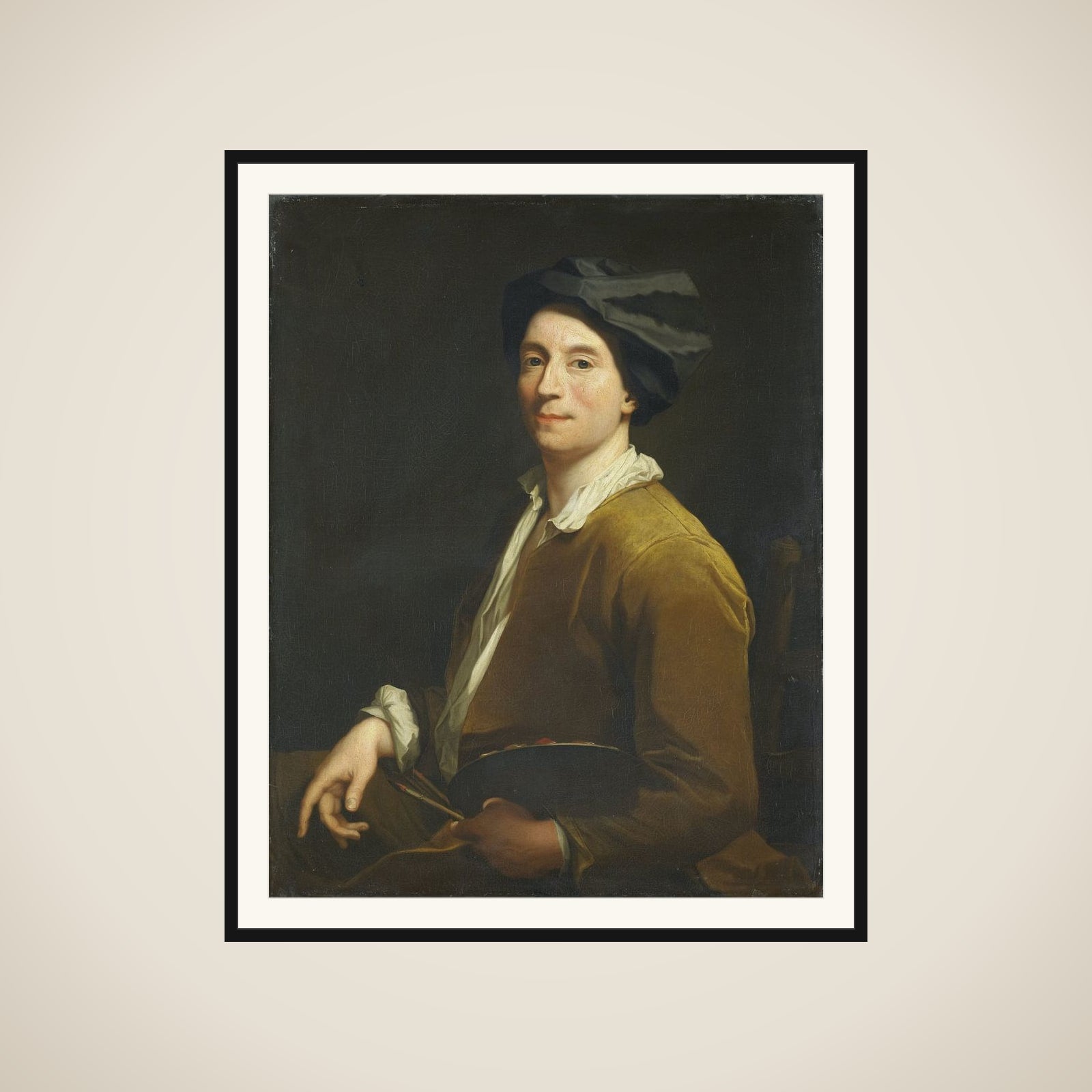 Portrait of a Painter, probably a Self Portrait framed