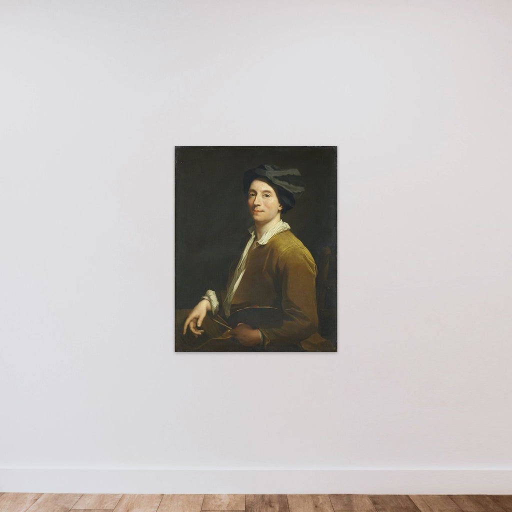 Portrait of a Painter, probably a Self Portrait unframed — shown to scale