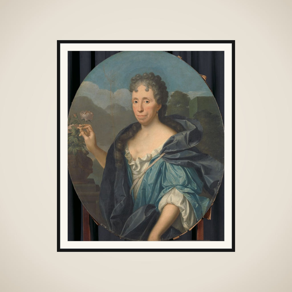 Portrait of Sabina Agneta d'Acquet, Wife of Arent van Buren framed