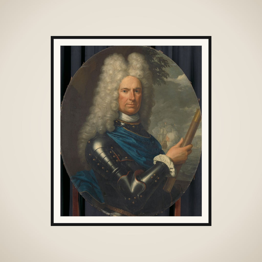 Portrait of Rear-Admiral Arent van Buren framed