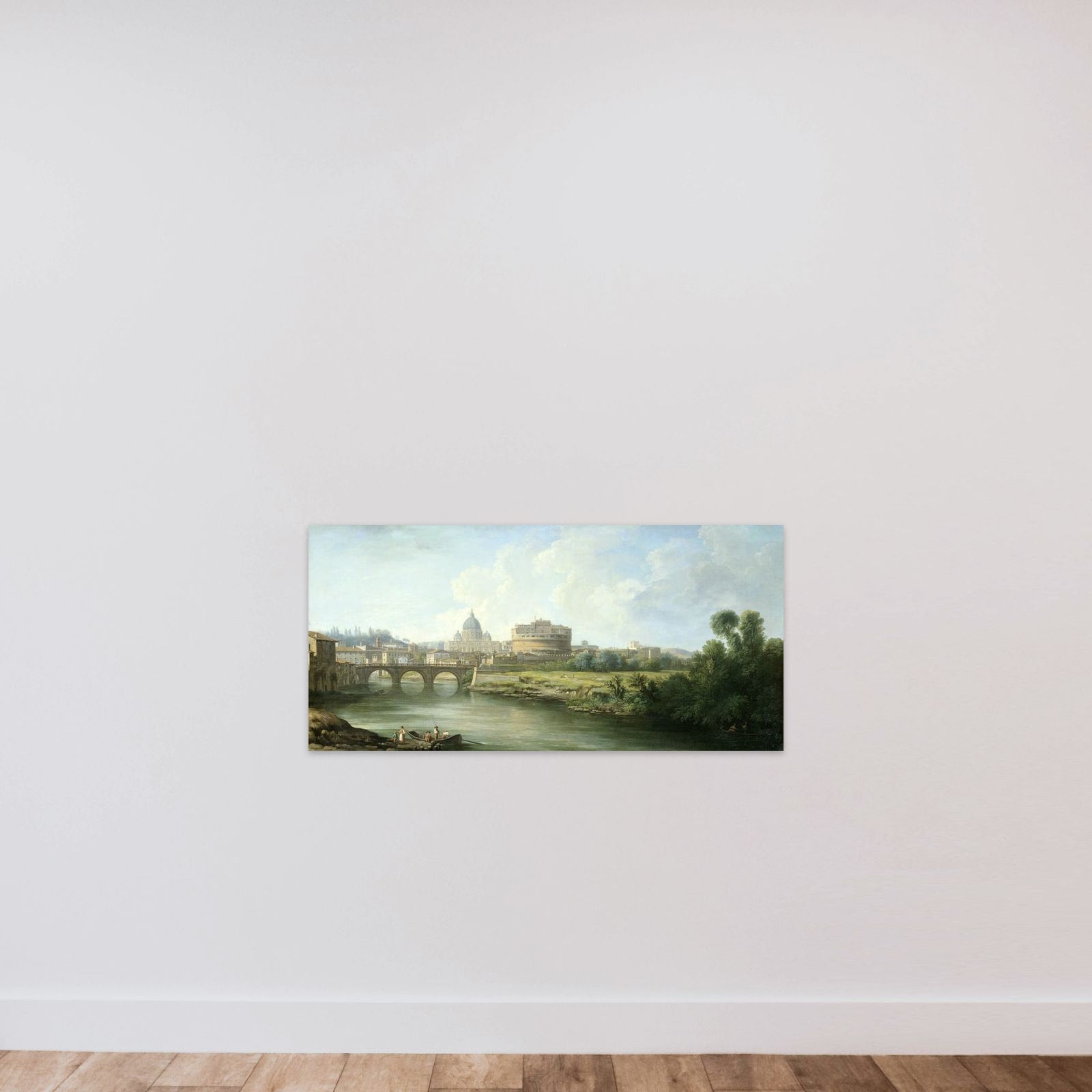 View of the Castel Sant'Angelo in Rome unframed — shown to scale