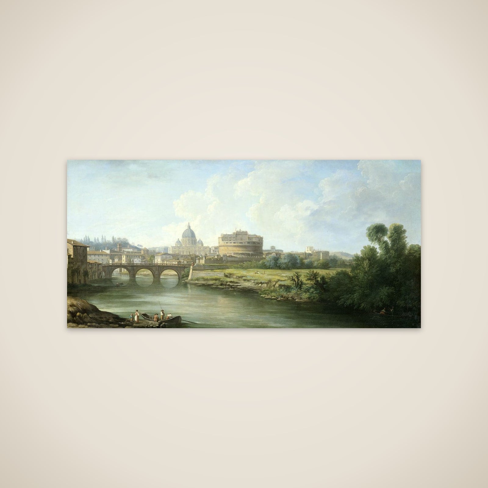 View of the Castel Sant'Angelo in Rome unframed print