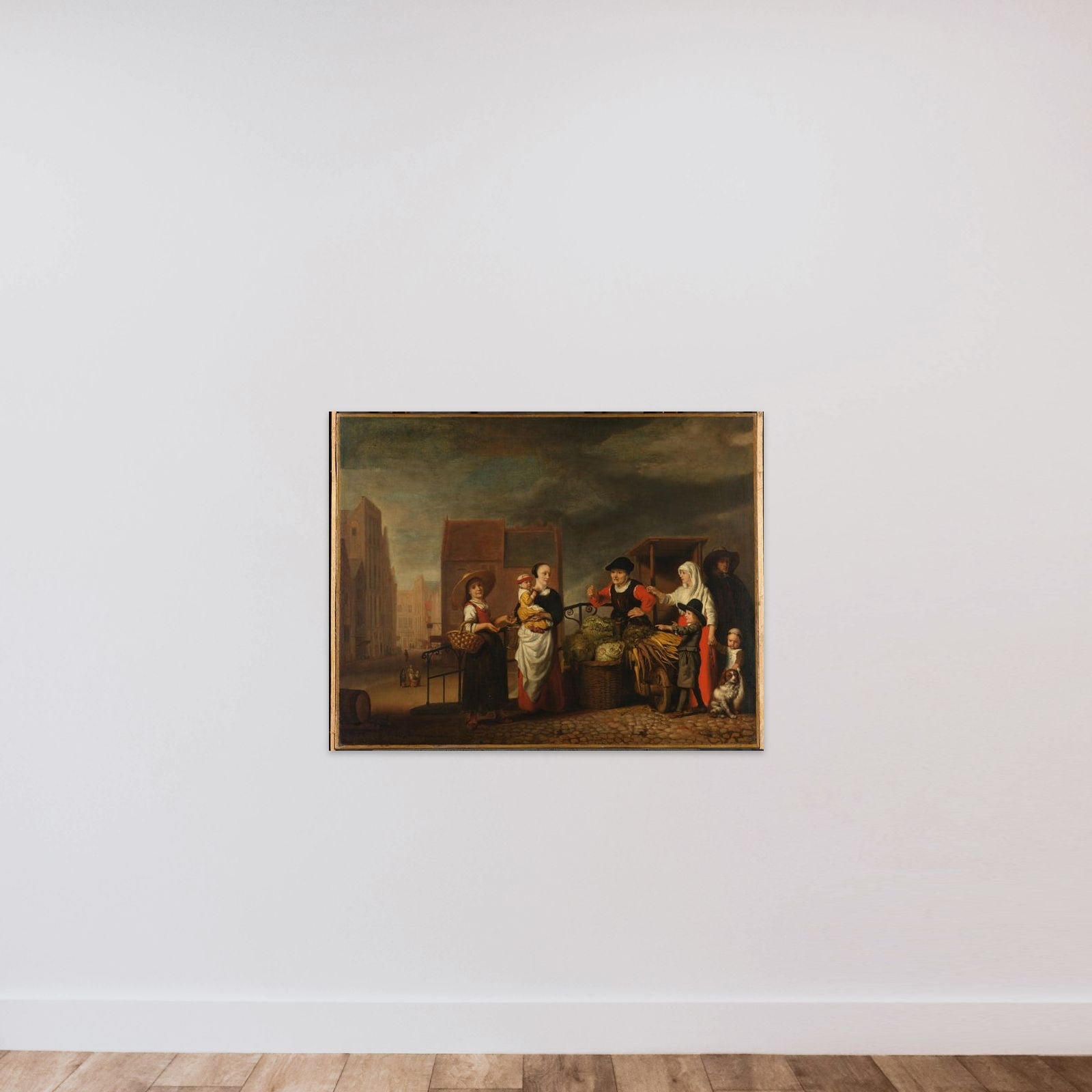 Vegetable Market unframed — shown to scale