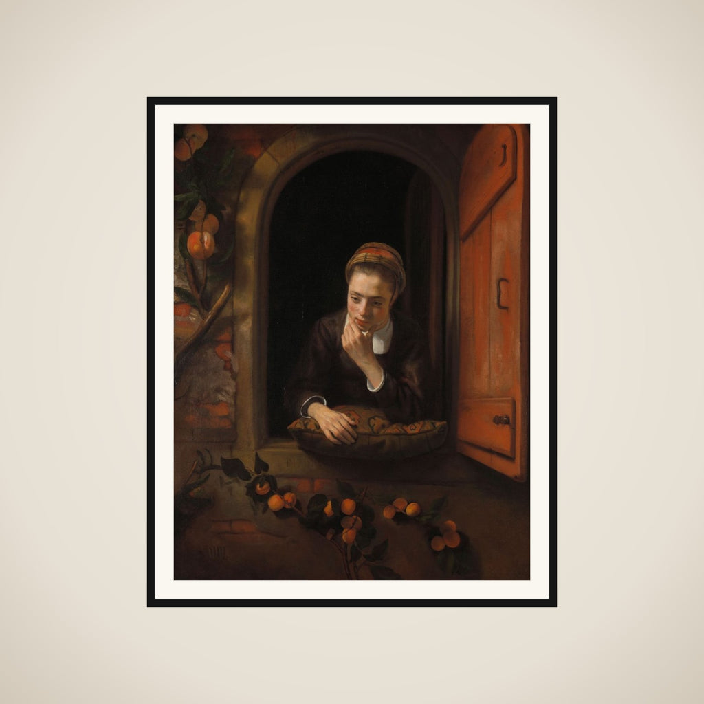 Girl at a Window, known as ‘The Daydreamer’ framed